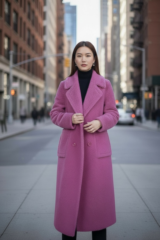 Down-lined Long Wool Coat