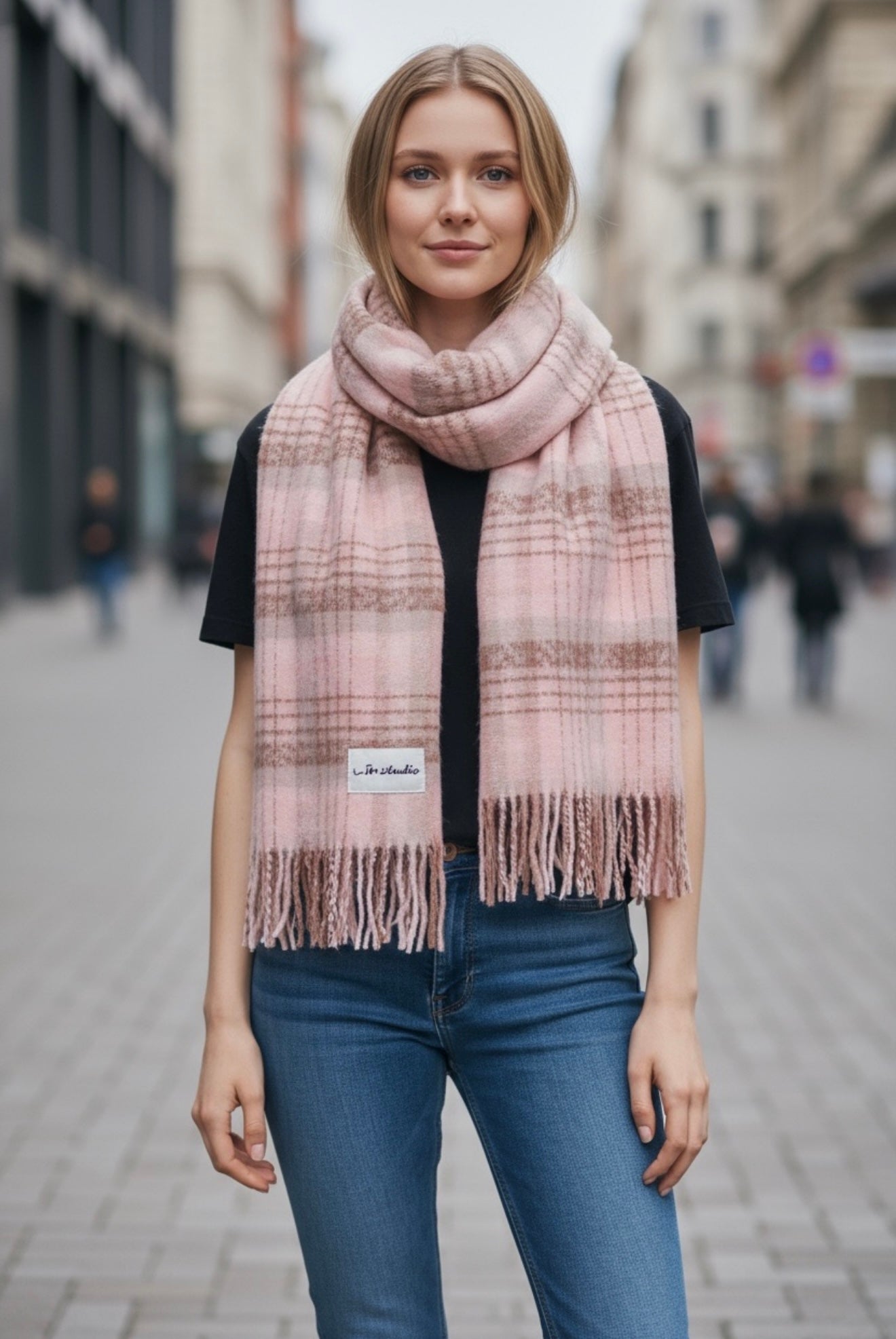 Long Plait Scarf for Women – Pinky Collection by Joyjocey - view 1 of 12