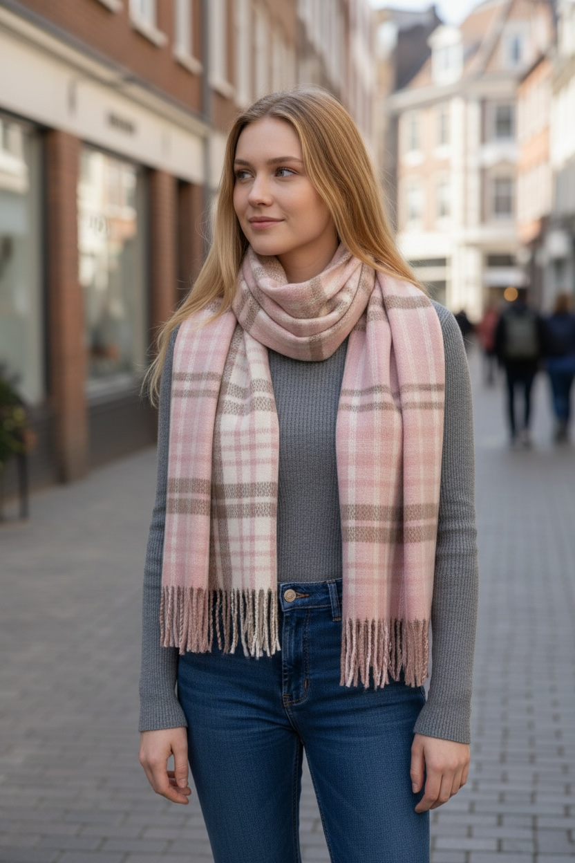 Long Plait Scarf for Women – Pinky Collection by Joyjocey - view 5 of 12