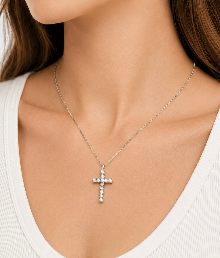Sparkling Cross Necklace by Joyjocey - view 1 of 4