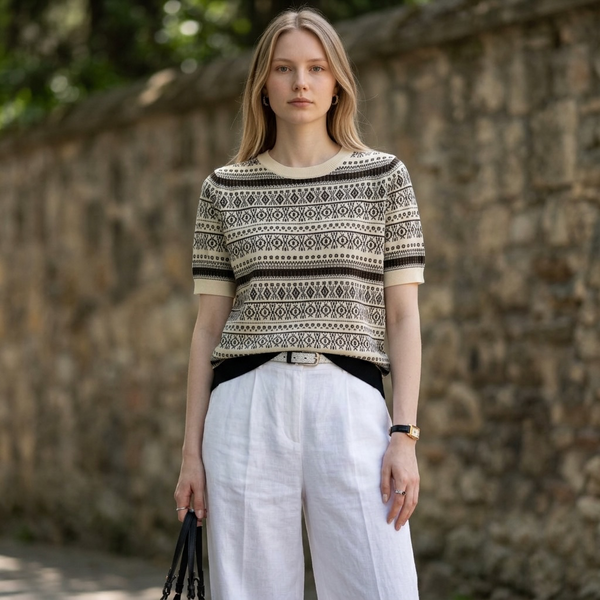Women's Fair Isle Knit Sweater Top by Joyjocey - view 1 of 7