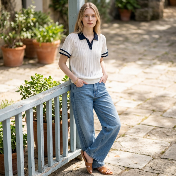 Women's Knit Polo Sweater Top by Joyjocey - view 2 of 5