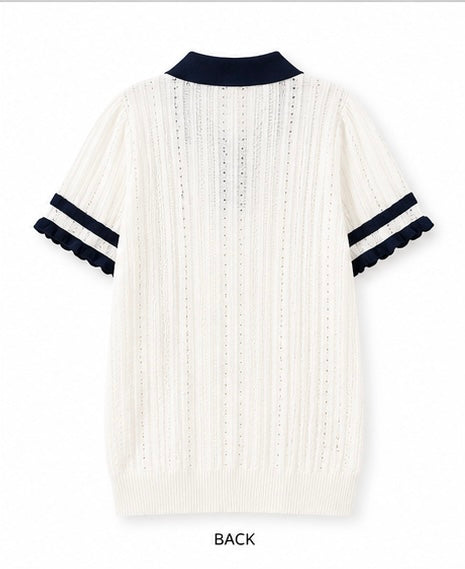 Women's Knit Polo Sweater Top by Joyjocey - view 4 of 5