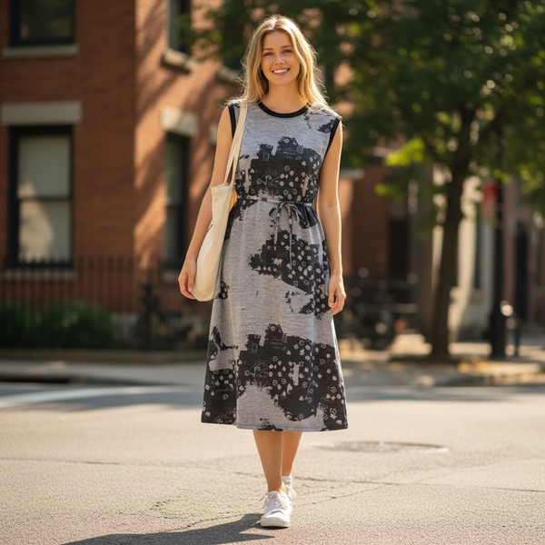 Women's Sleeveless Printed Midi Dress by Joyjocey - view 1 of 3