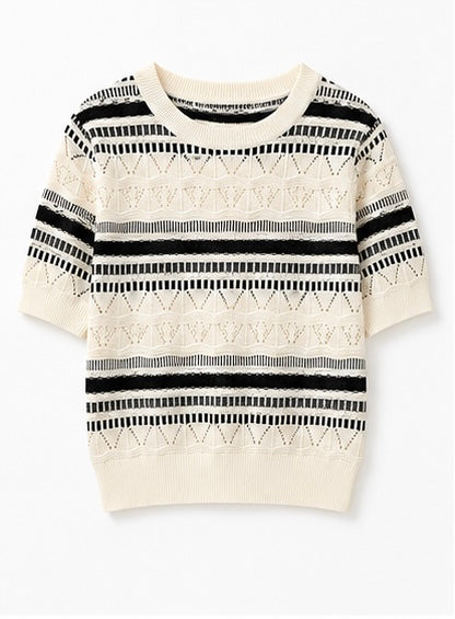 Women's Striped Knit Sweater Top by Joyjocey - view 2 of 6
