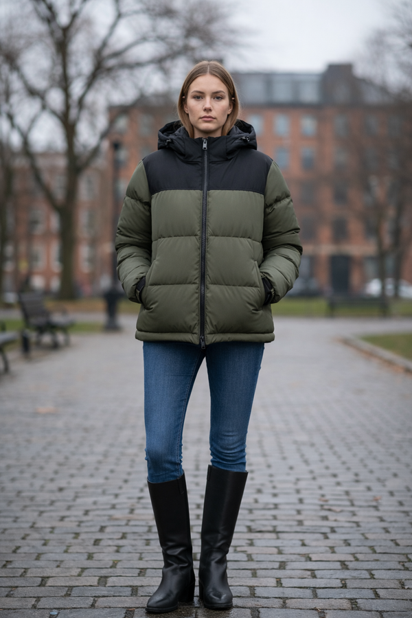 Unisex Wool-Filled Puffer Jacket