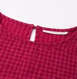 Textured Ruffle Sleeve Blouse