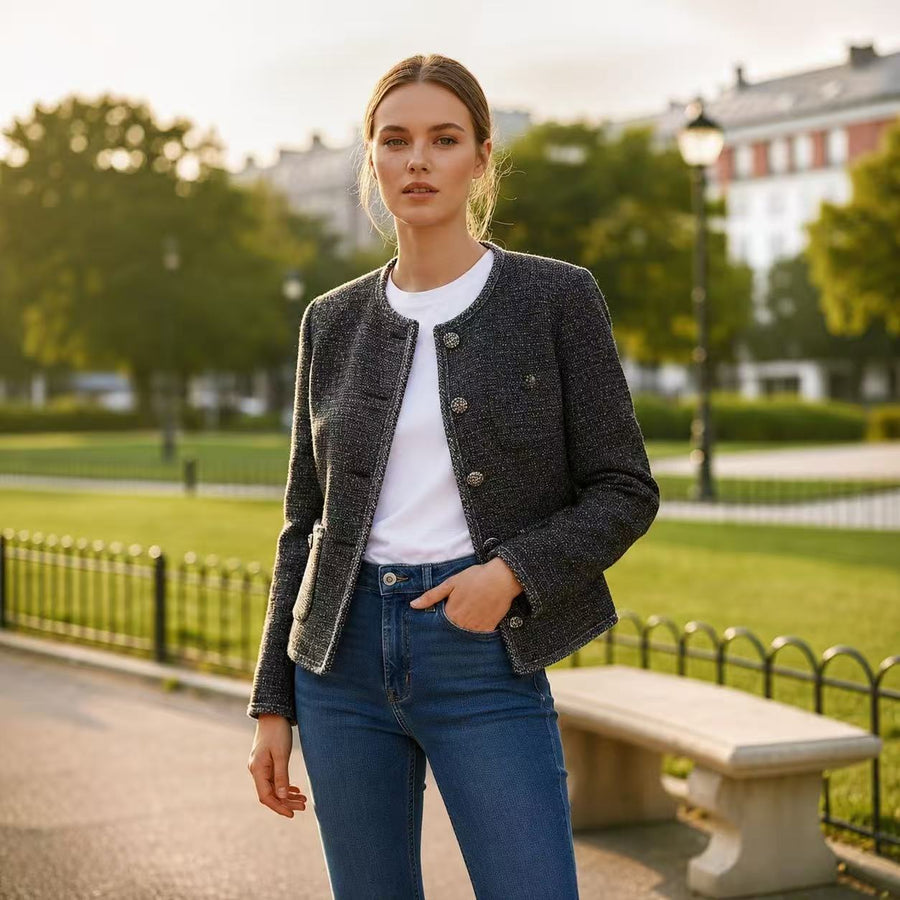 Dark Grey Tweed Jacket