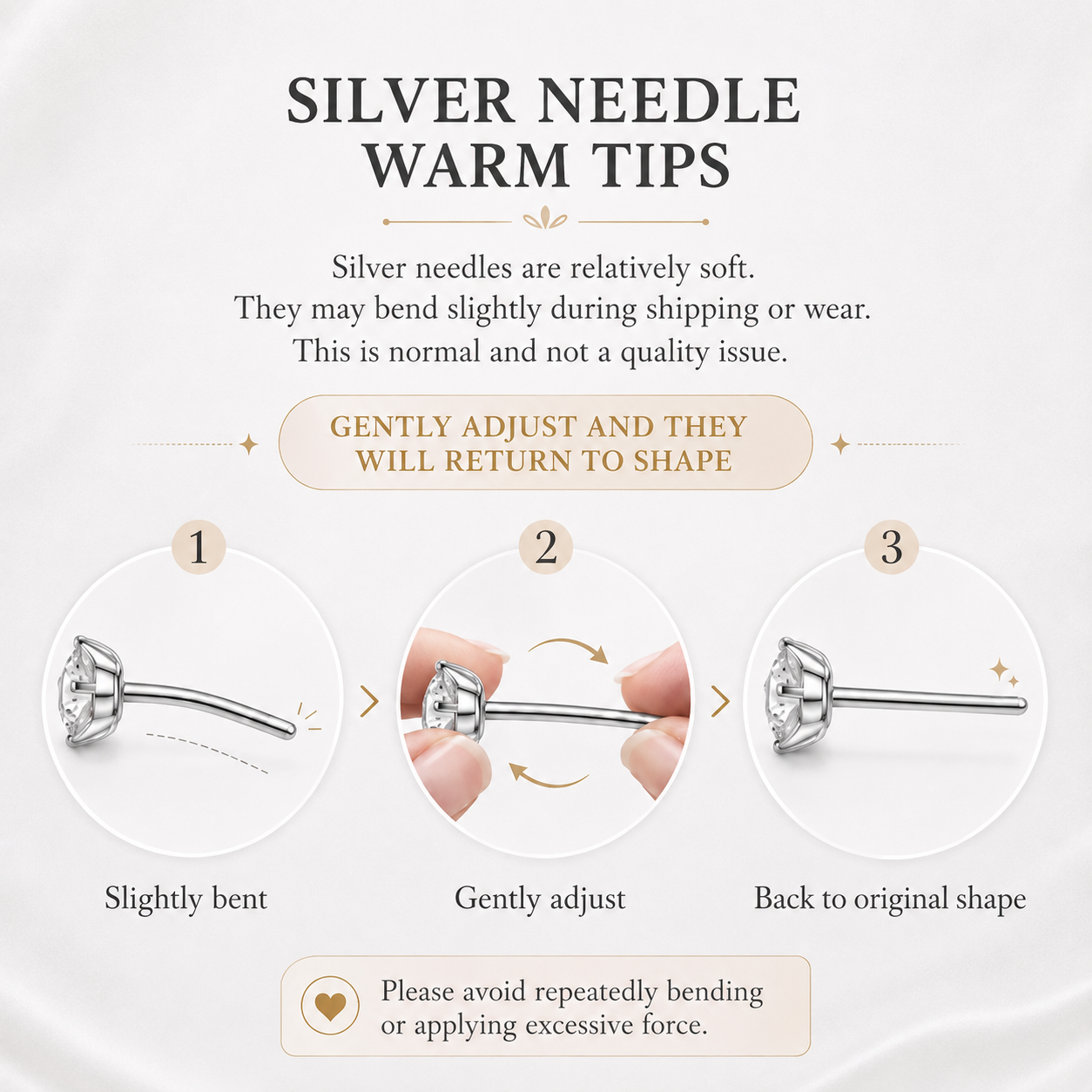 999 Sterling Silver Cubic Zirconia Stud Earrings