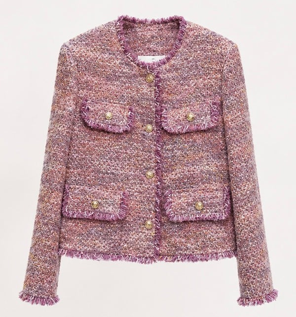 Textured Wool-Blend Jacket – Lightweight & Down-Padded Options
