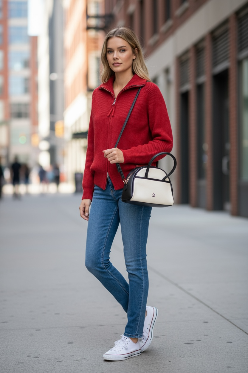 Cozy Zip-Up Knit Sweater