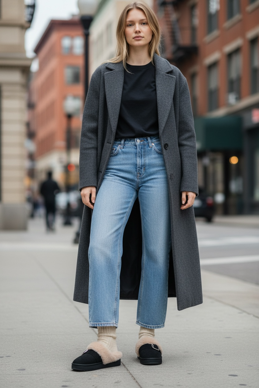 Cozy Fleece-Lined Buckle Slippers