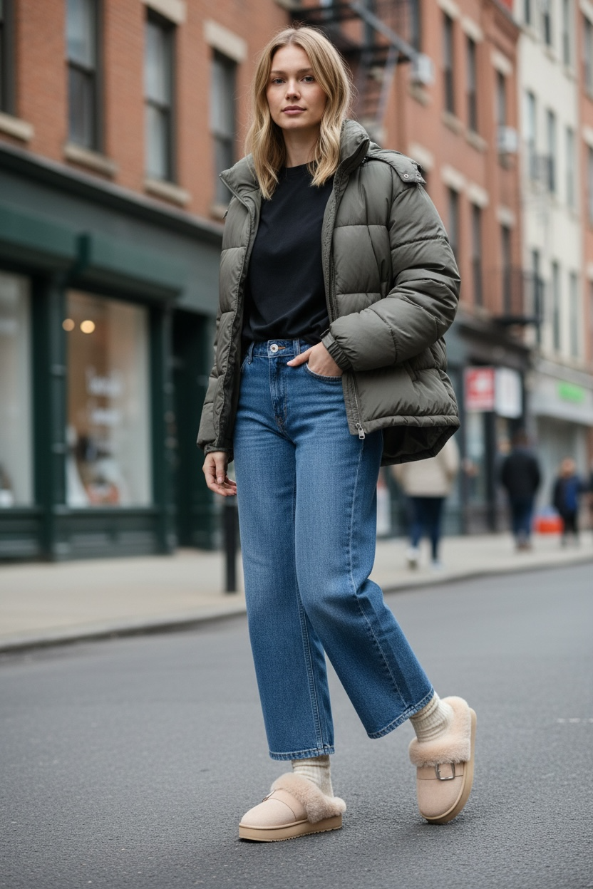 Cozy Fleece-Lined Buckle Slippers