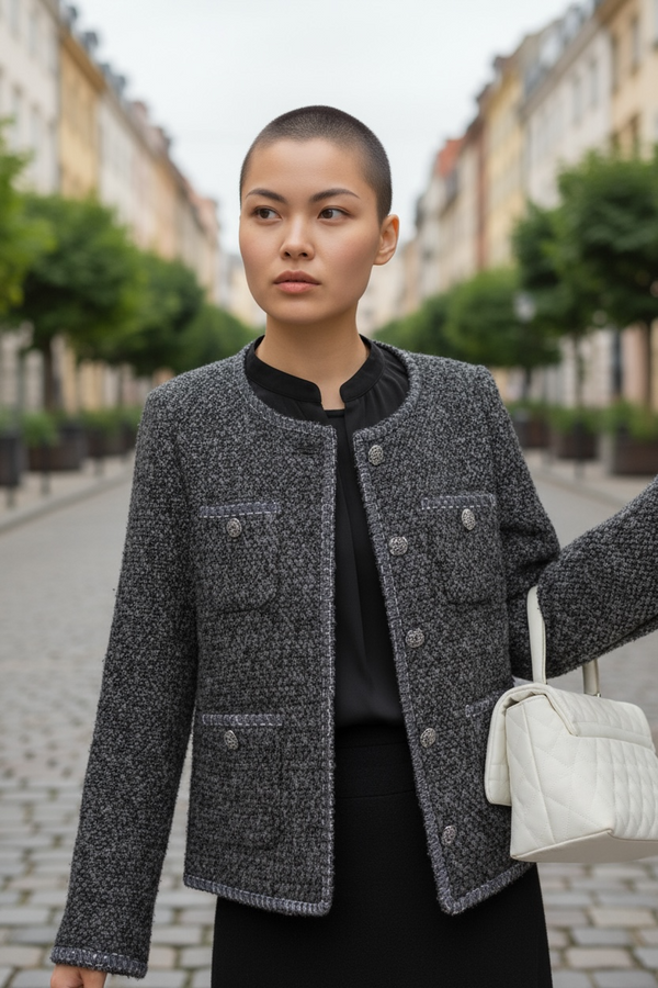 Dark Grey Tweed Jacket
