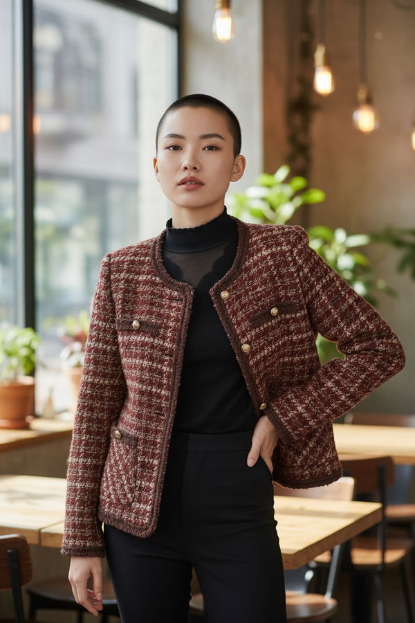 Down-lined Tweed Jacket