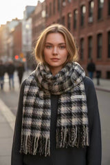 Heritage Plaid Winter Scarf-Brown by Joyjocey - view 2 of 12