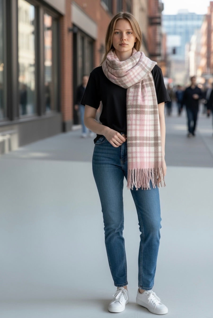 Long Plait Scarf for Women – Pinky Collection by Joyjocey - view 4 of 12