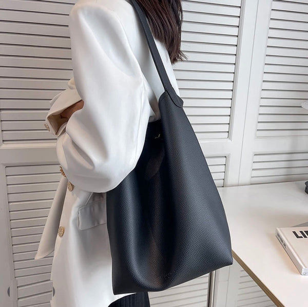 Minimalist Soft Leather Tote Bag by Joyjocey - view 2 of 5