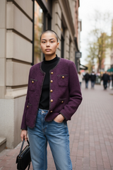 Purple Tweed Jacket by Joyjocey - view 15 of 20