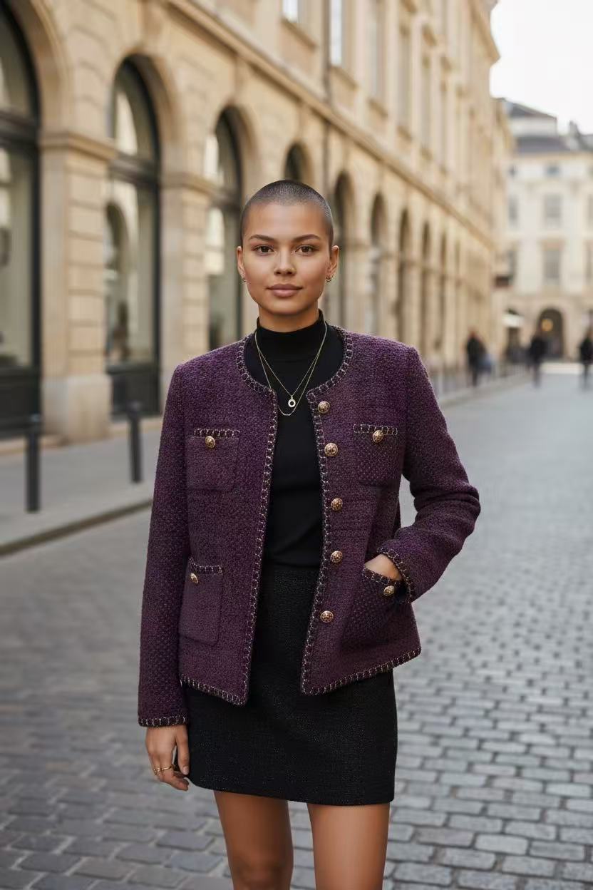 Purple Tweed Jacket by Joyjocey - view 19 of 20