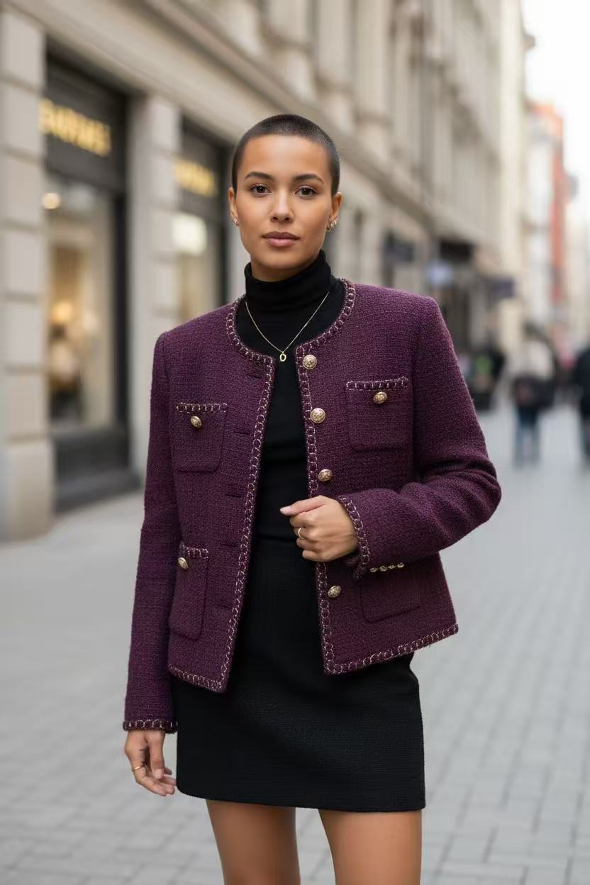 Purple Tweed Jacket by Joyjocey - view 17 of 20