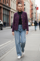 Purple Tweed Jacket by Joyjocey - view 10 of 20