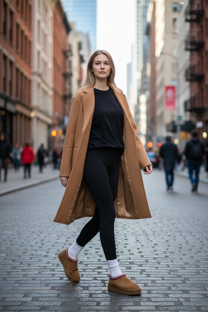 Retro Trimed Sherpa Shoes