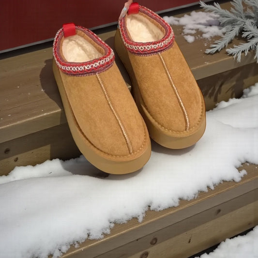 Retro Trimed Sherpa Shoes