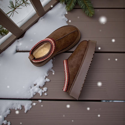 Retro Trimed Sherpa Shoes