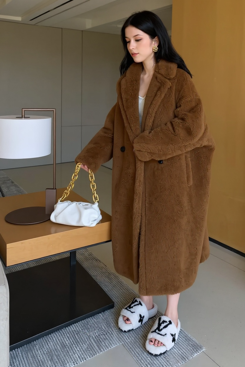 Teddy Wool Long Coat