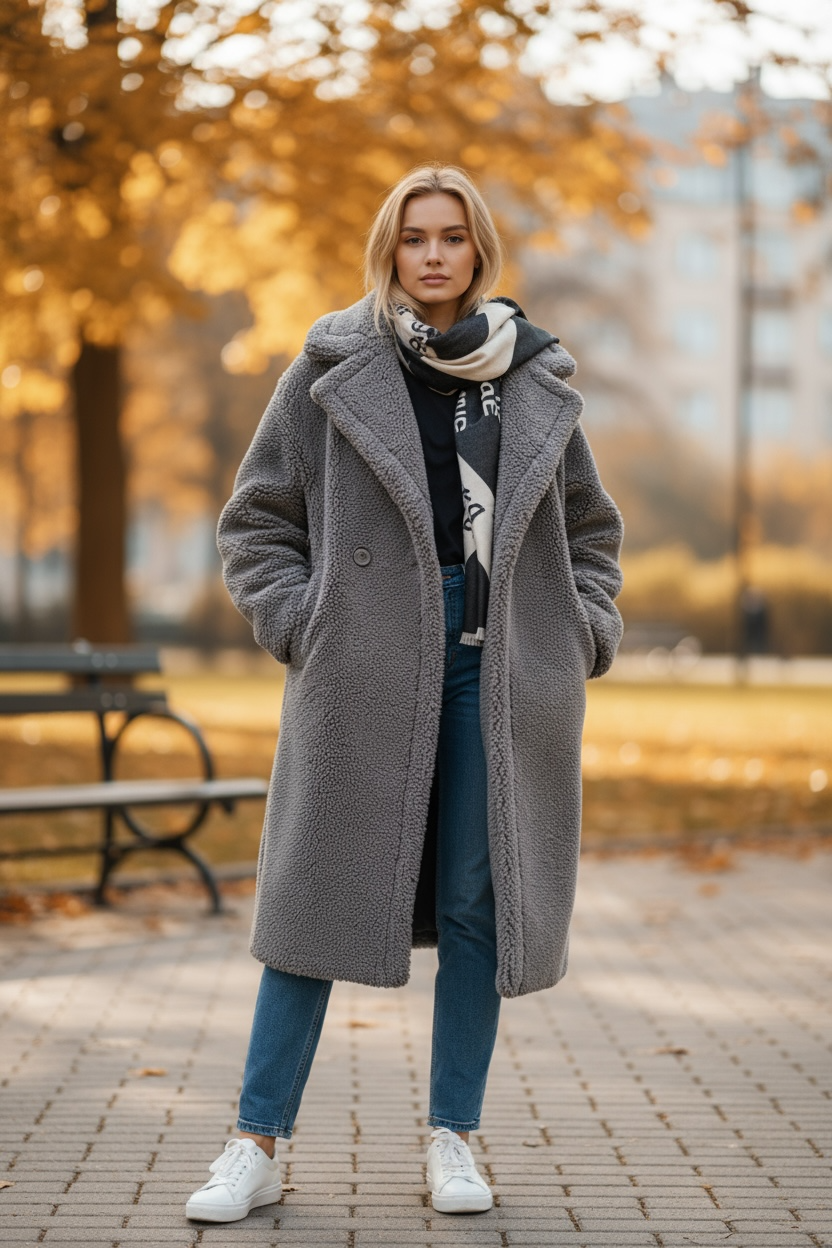 Teddy Wool Long Coat