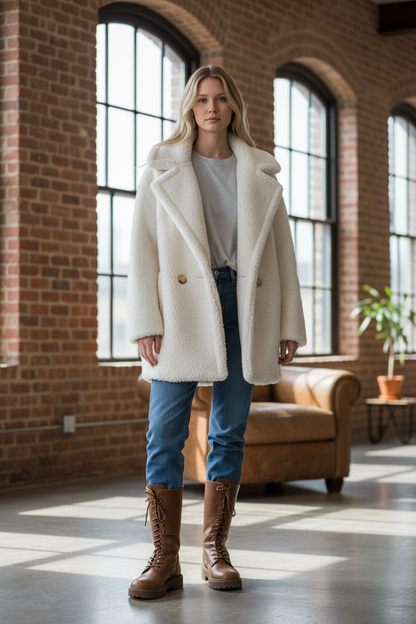 Teddy Wool Short Coat