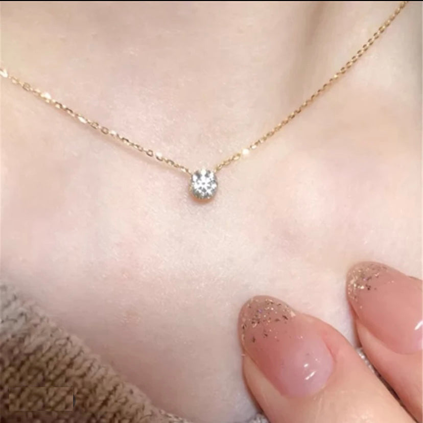 Triple Sparkle Moissanite Layered Necklace by Joyjocey - view 4 of 4