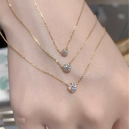 Triple Sparkle Moissanite Layered Necklace
