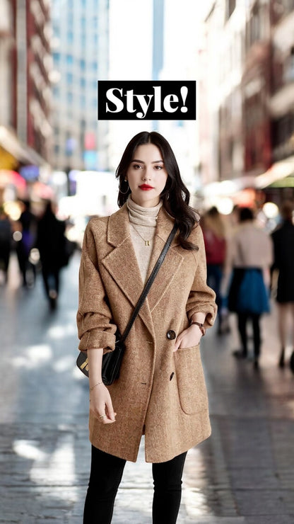 Medium Length Wool Coat