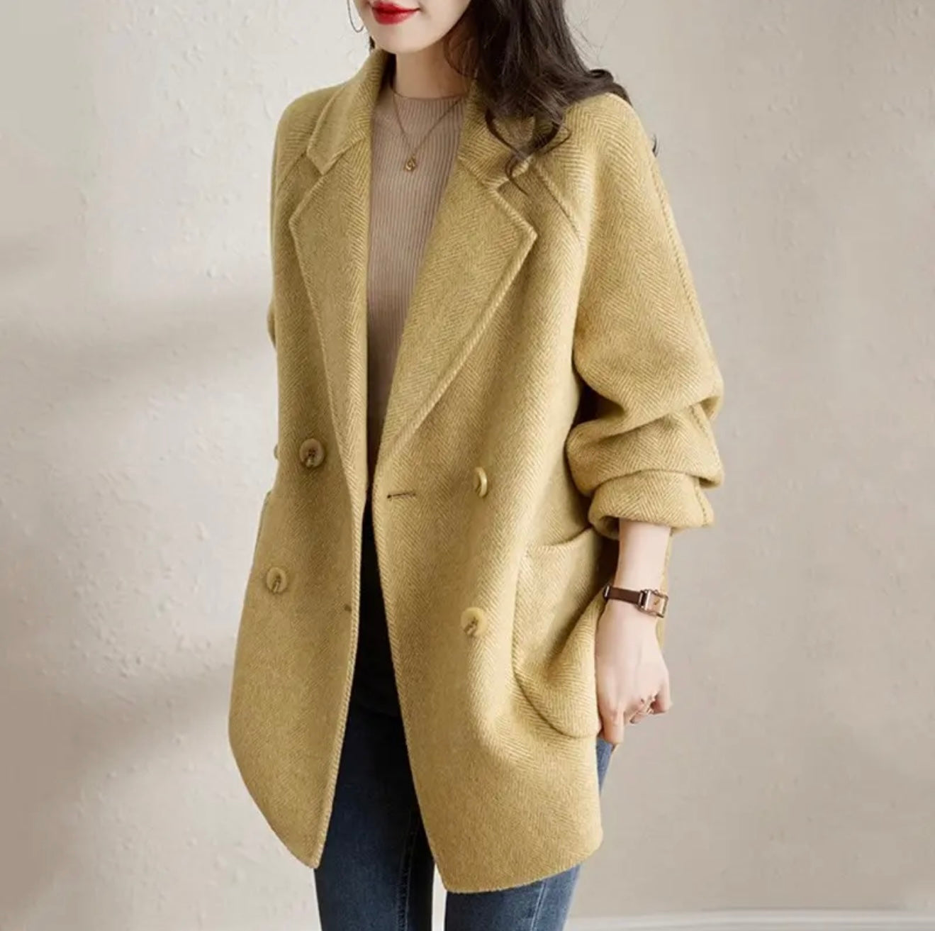Medium Length Wool Coat