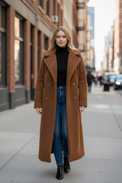 Down-lined Long Wool Coat