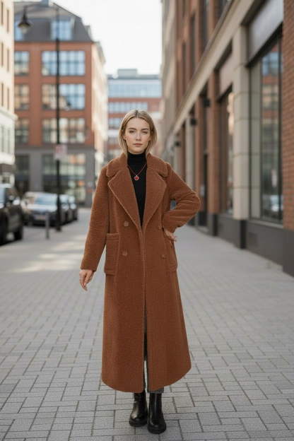 Down-lined Long Wool Coat