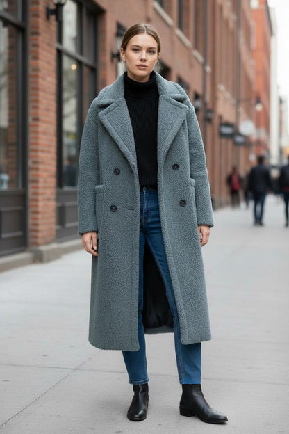 Down-lined Long Wool Coat