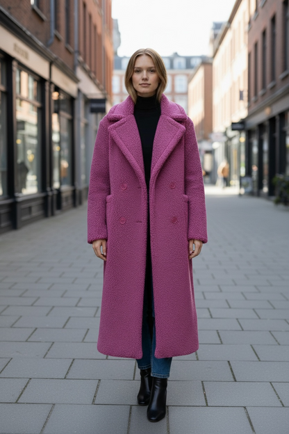 Down-lined Long Wool Coat