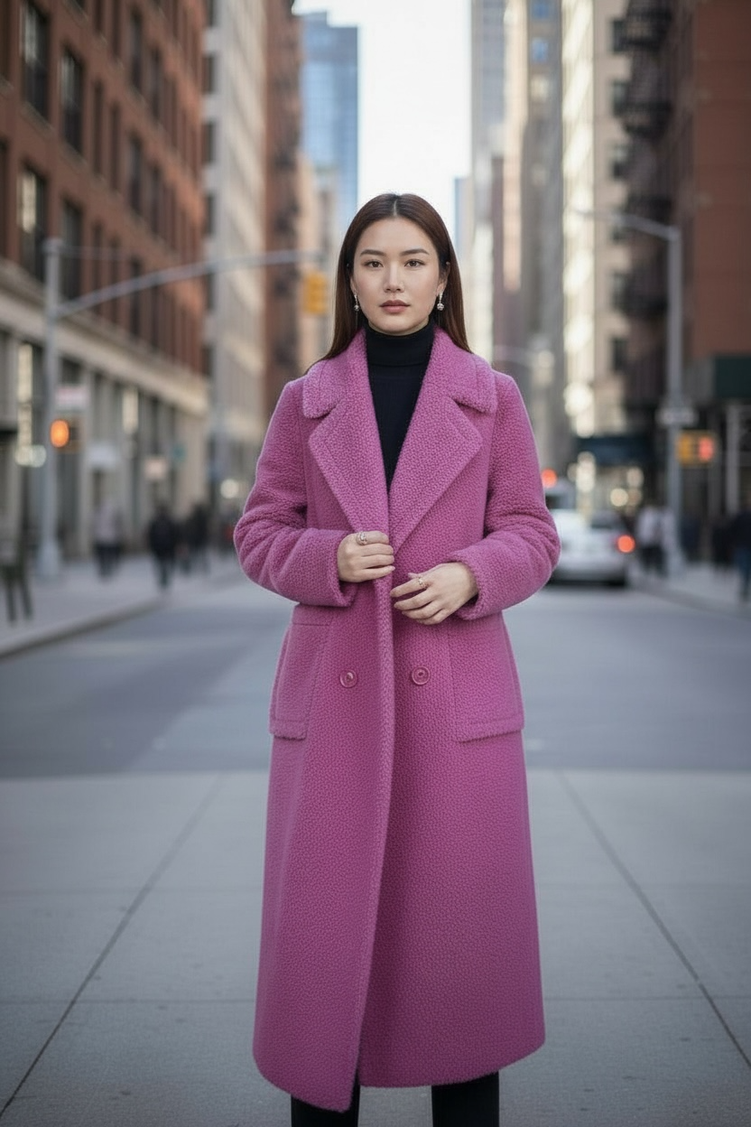 Down-lined Long Wool Coat