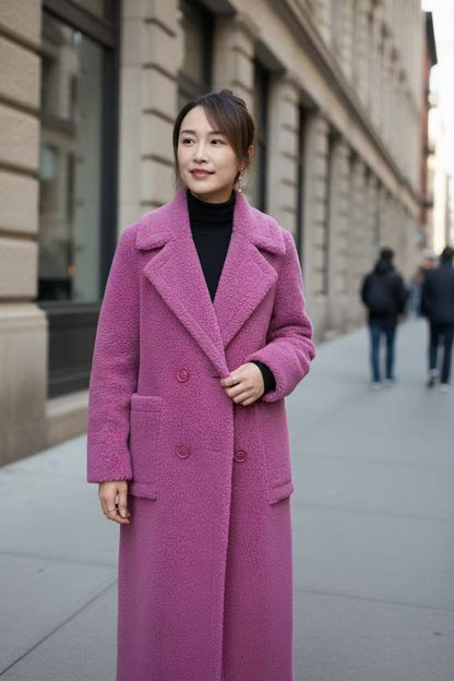 Down-lined Long Wool Coat