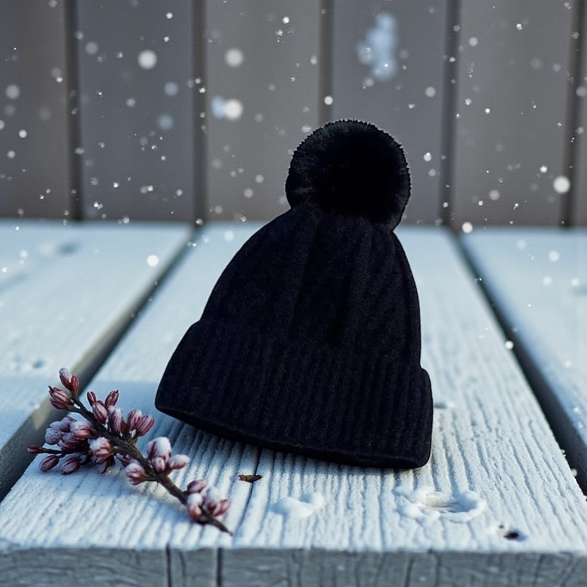 Fleece-lined Cable Knitt Hat