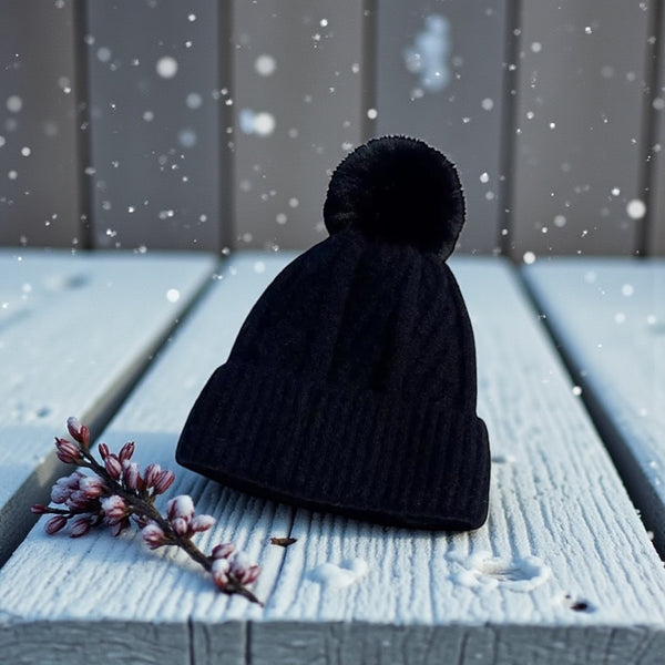 Fleece-lined Cable Knitt Hat