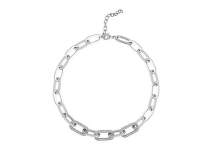 Metal-Plated Statement Chain Necklace