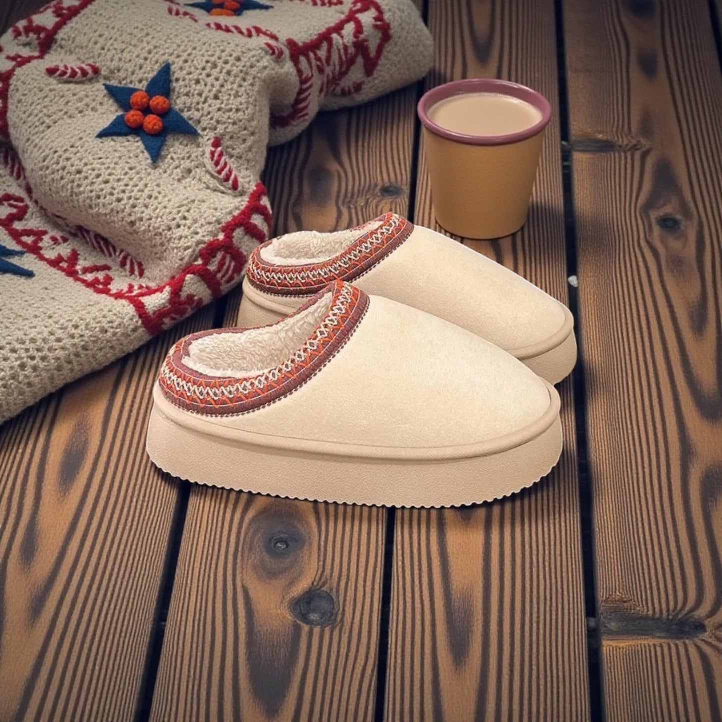 Winter Sherpa Fleece Slippers