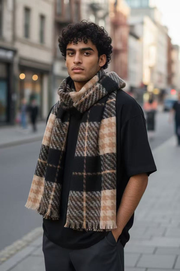 Premium Winter Plaid Scarf for Men