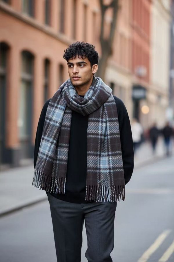 Premium Winter Plaid Scarf for Men