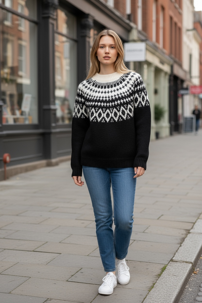 Cozy Nordic-Knit Winter Sweater