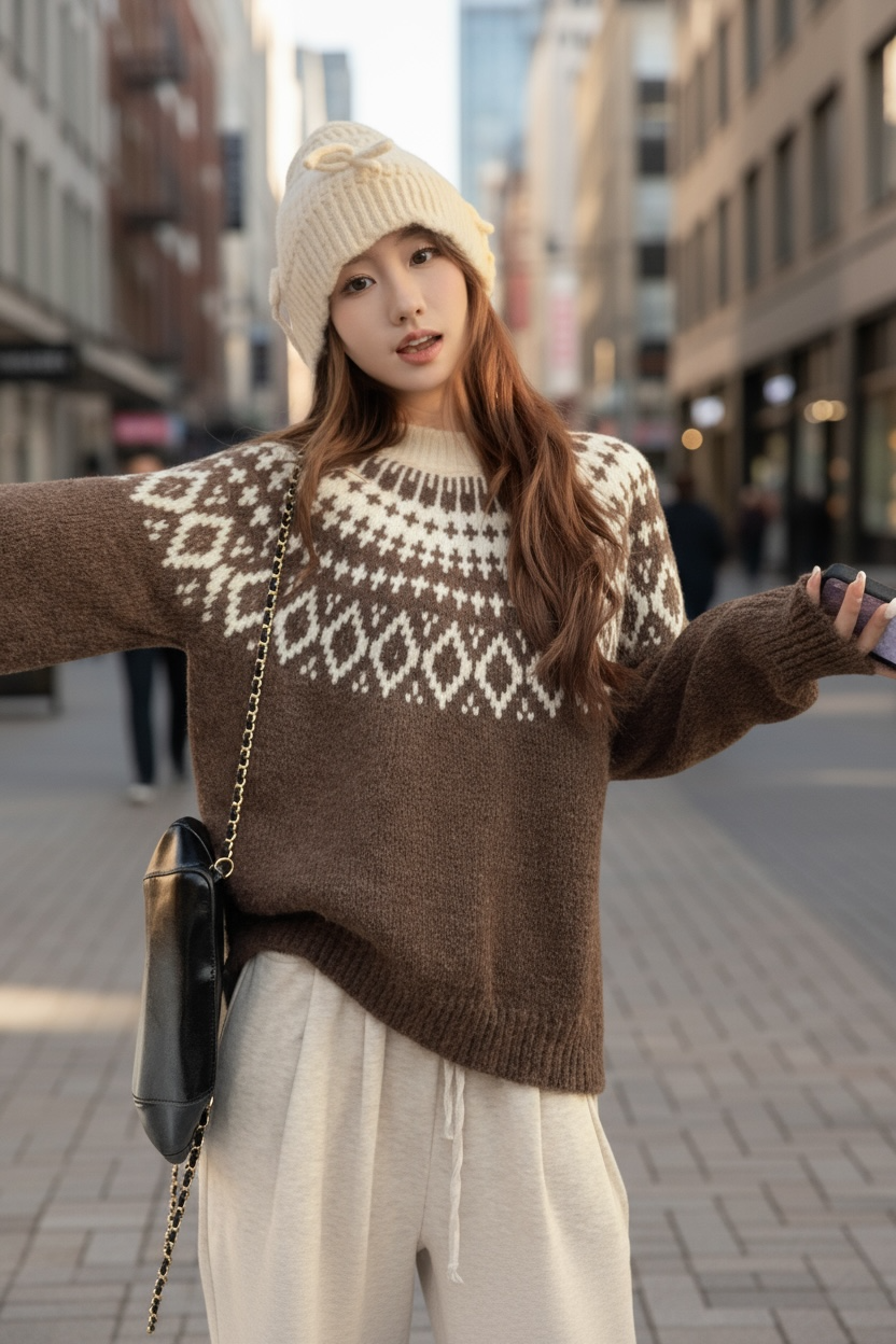Cozy Nordic-Knit Winter Sweater